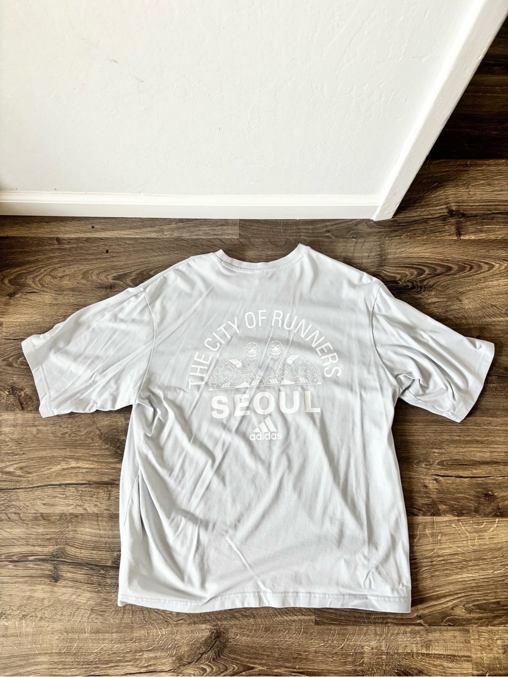 adidas White "Seoul" City of Runners Short-Sleeve Tee